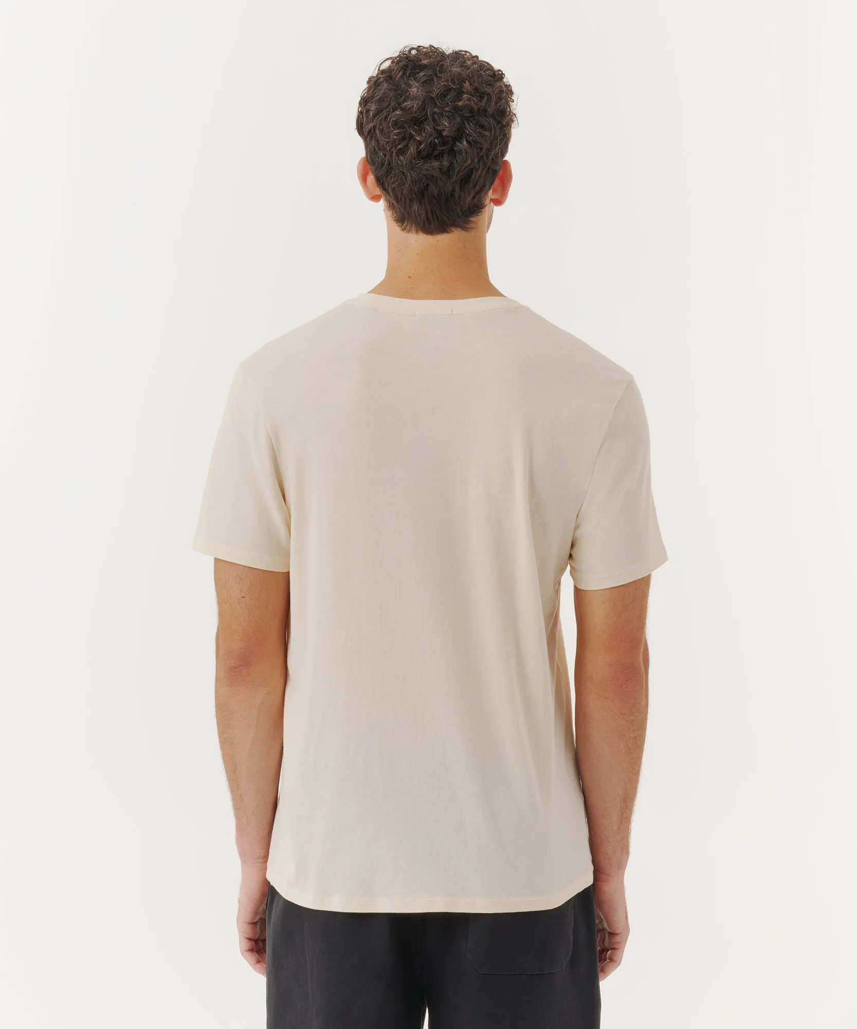 High Twist Jersey Crew Neck Tee - Stucco