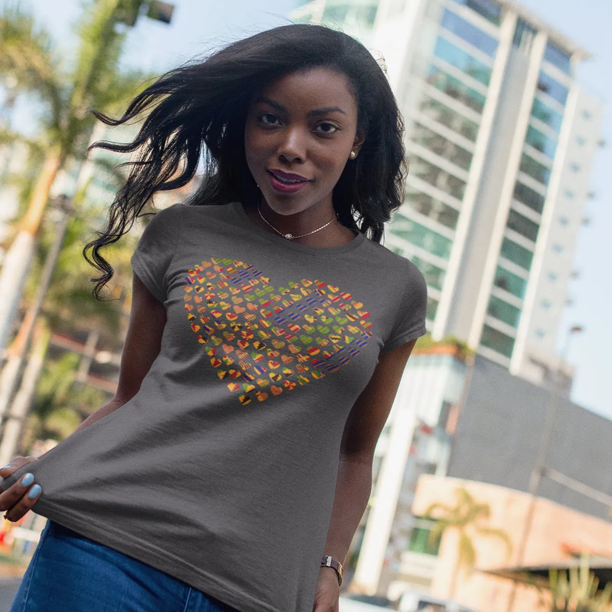 I Love Kente - Fitted Tee