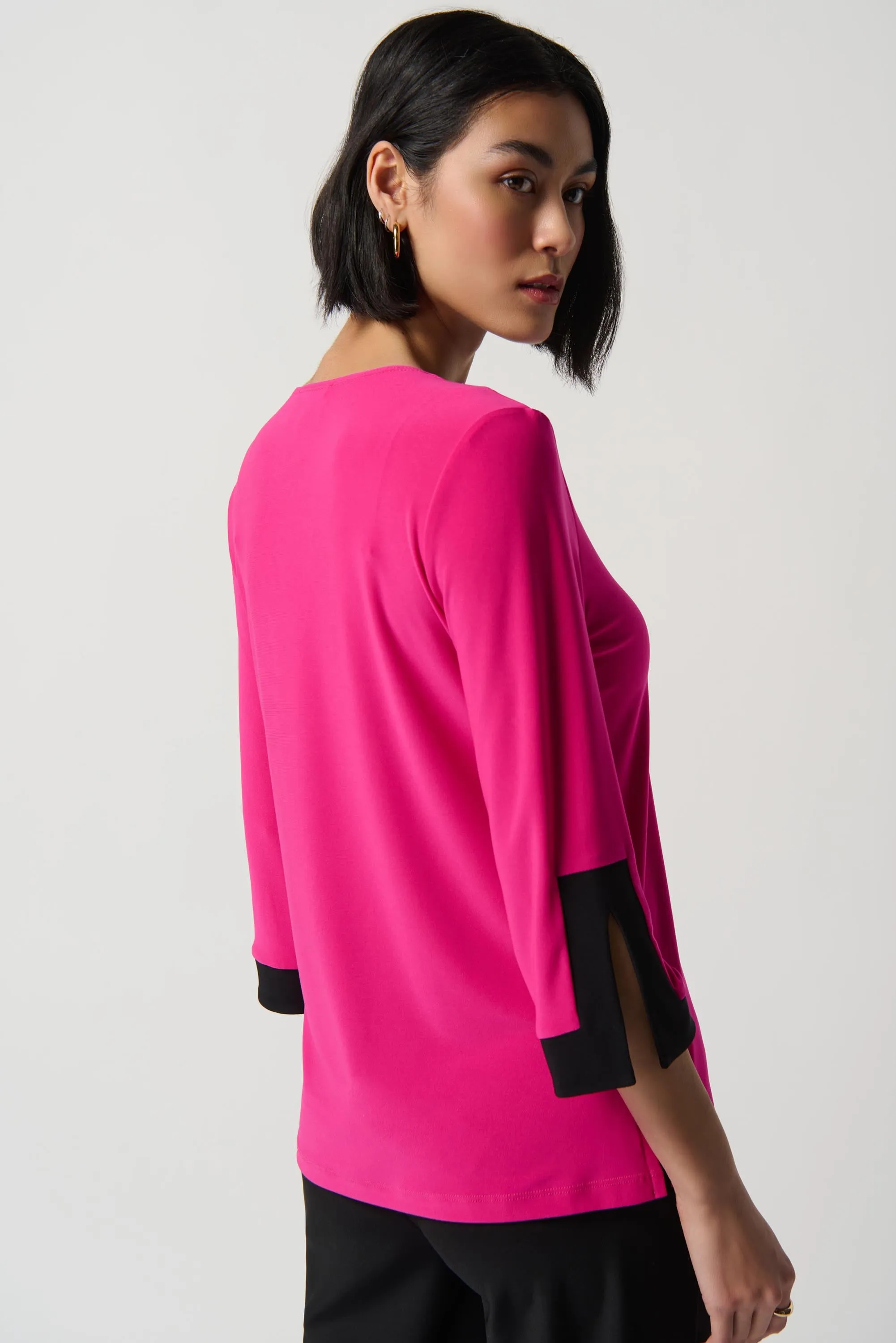 Joseph Ribkoff Pink/Black Top Style 234083-4181