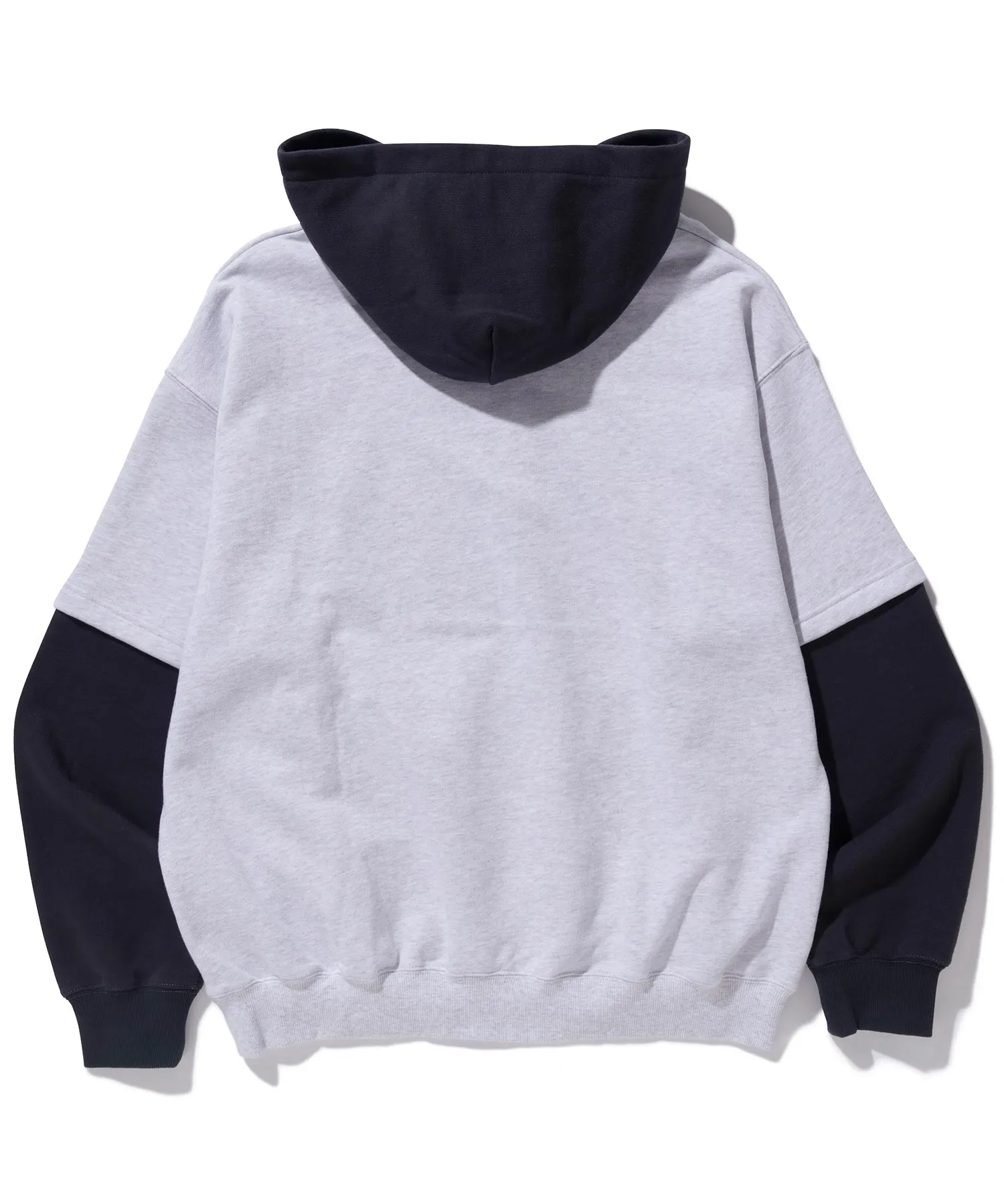 LAYERED HOODED SWEAT