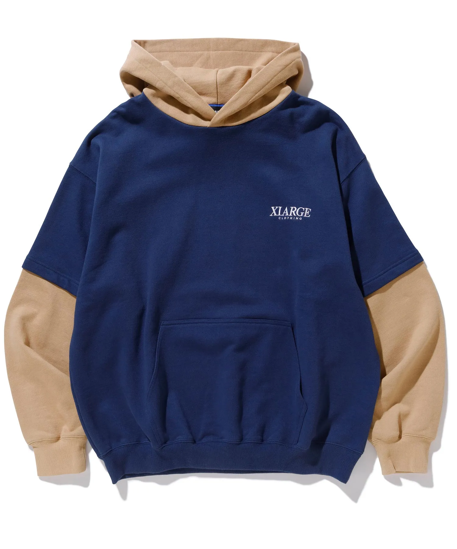 LAYERED HOODED SWEAT