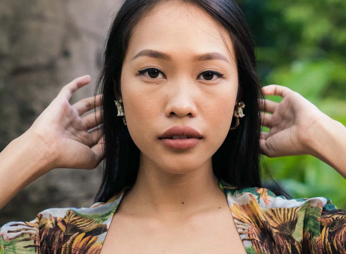 Leopard Loop Tail Earrings