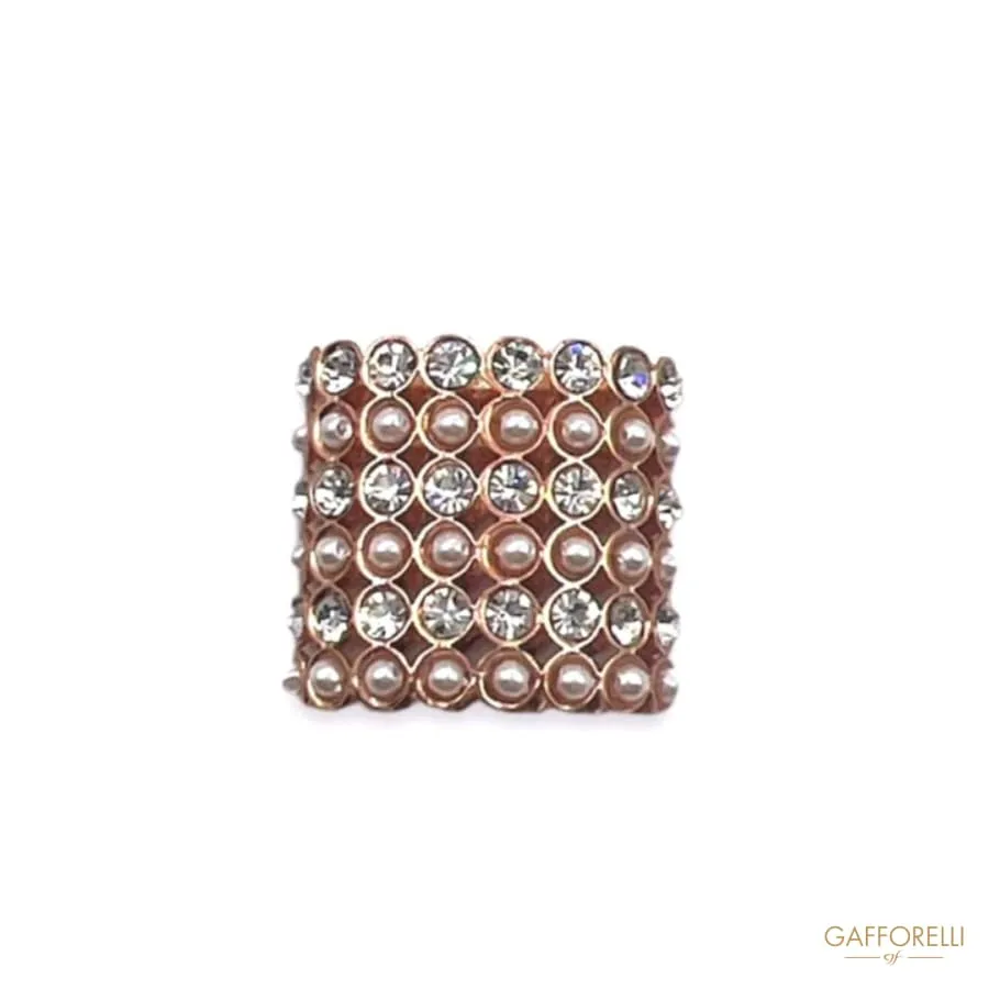 Loop with Rhinestones and Pearls - Art. A656 - Gafforelli Srl