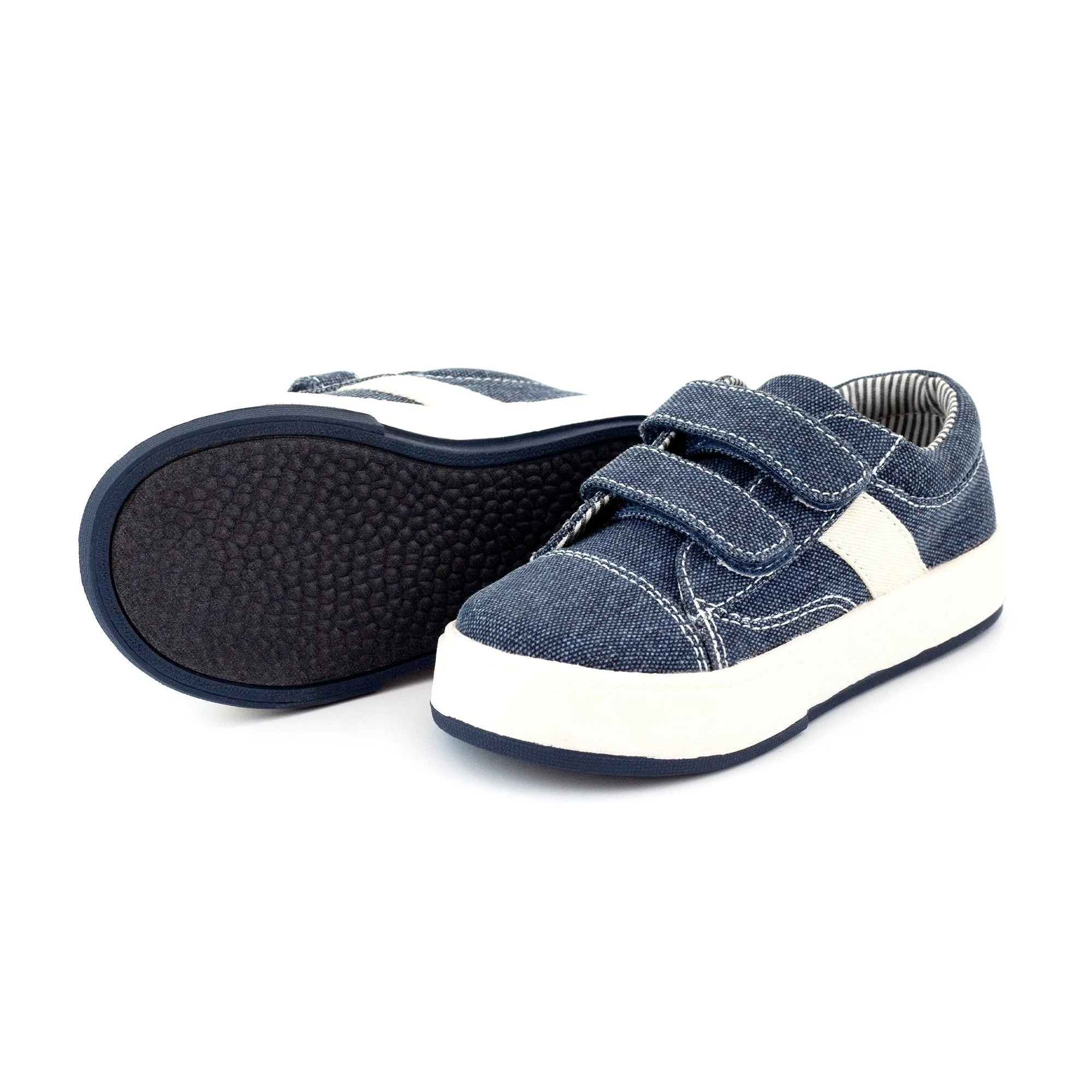 Miles Double V Shoe - Navy