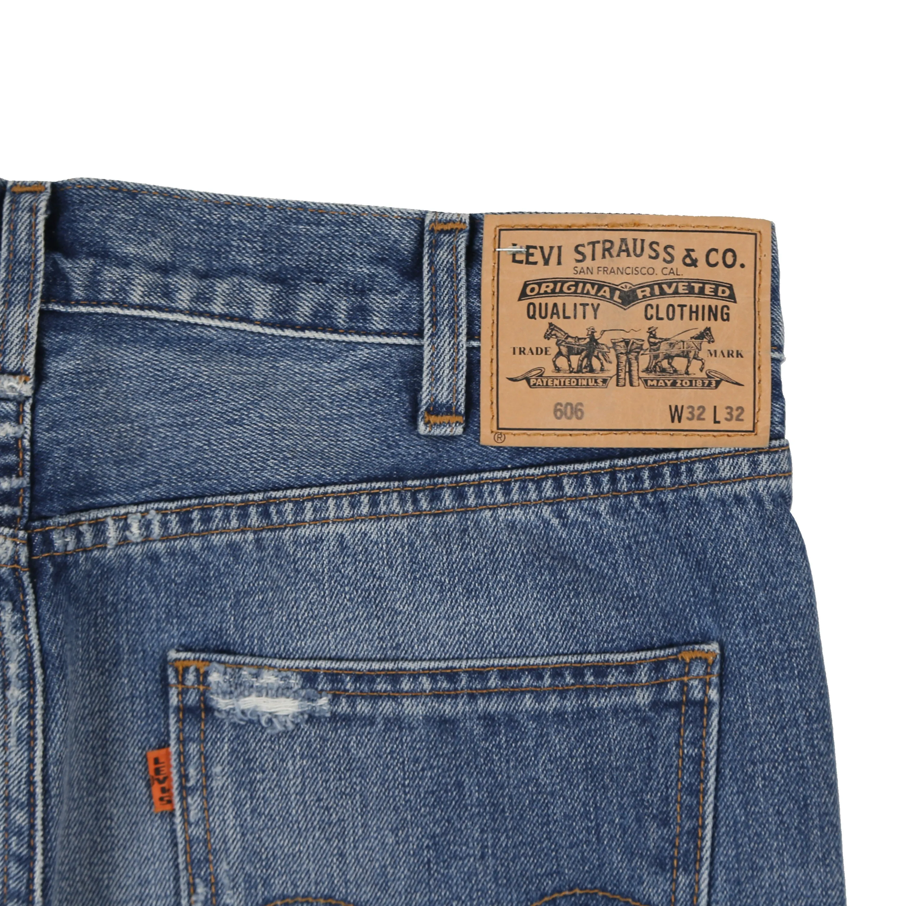 New Sample Levis LVC 606 Big E Orange Tab Denim Jeans