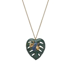 Palm Leaf with Bug Necklace