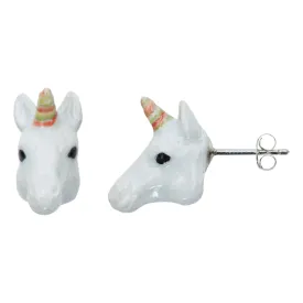 Pastel Unicorn Head Studs