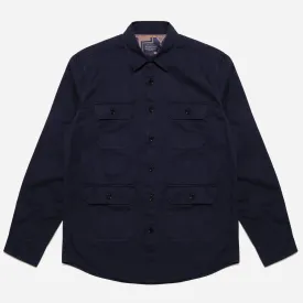 PATCHWORK EXPLORER SHIRT (THE HARDING CAPSULE)  - NAVY/HARDING