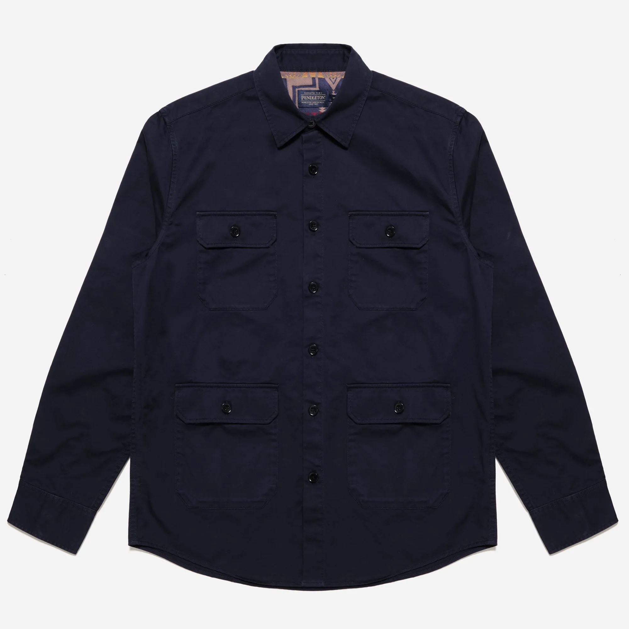 PATCHWORK EXPLORER SHIRT (THE HARDING CAPSULE)  - NAVY/HARDING