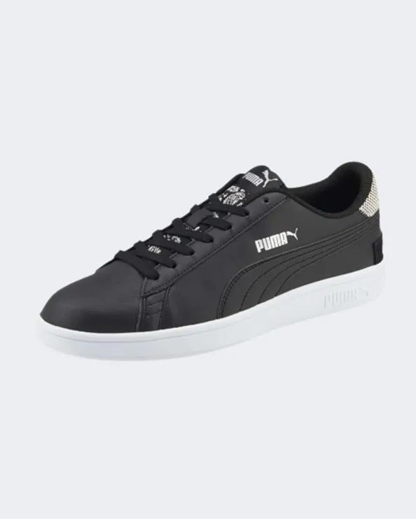 Puma Smash V2 Patchwork Men Lifestyle Shoes Black 383873-01