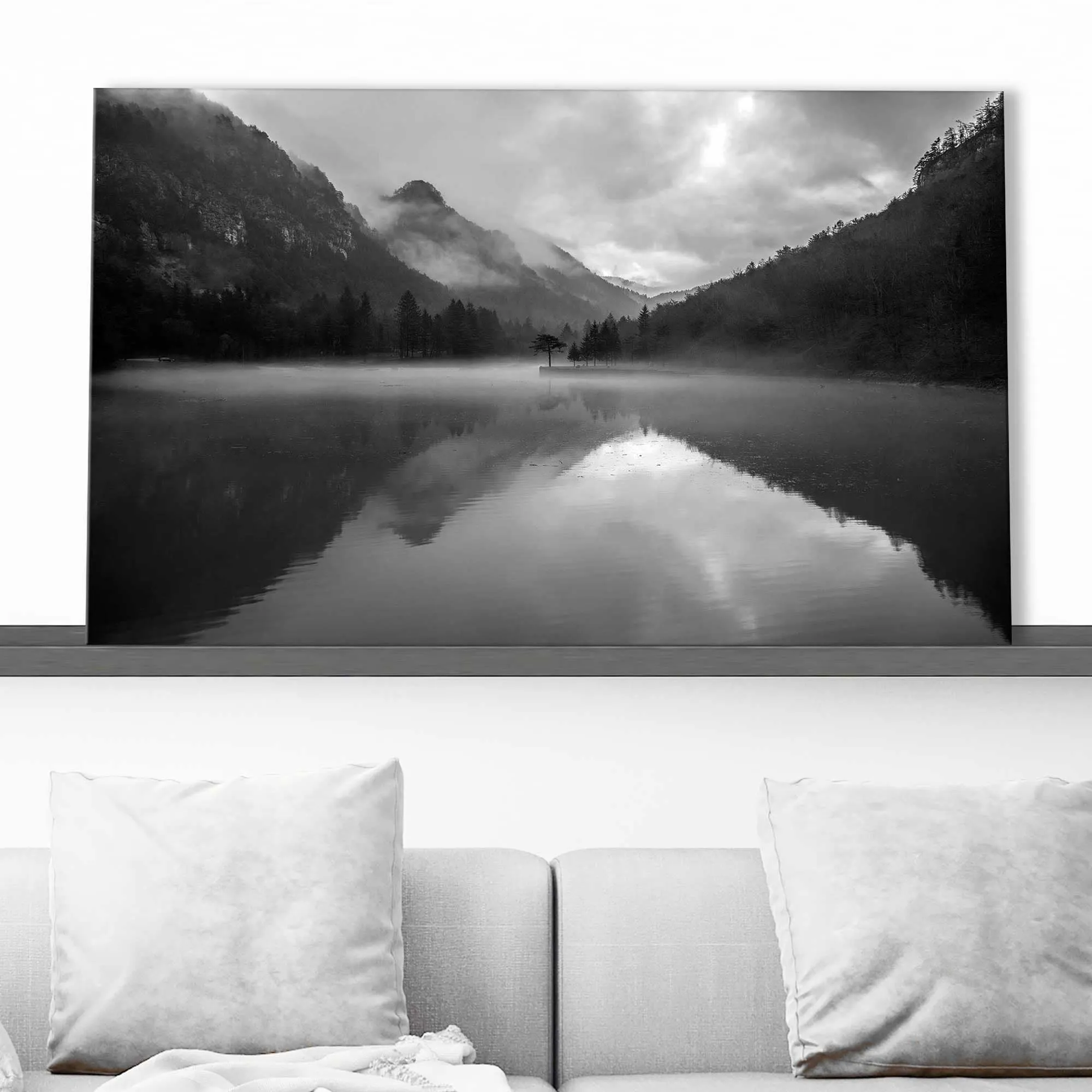 "1054 Mountain Lake " by Design Fabrikken Print on Canvas