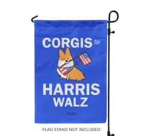 "Corgis for Harris Walz" Garden Flag