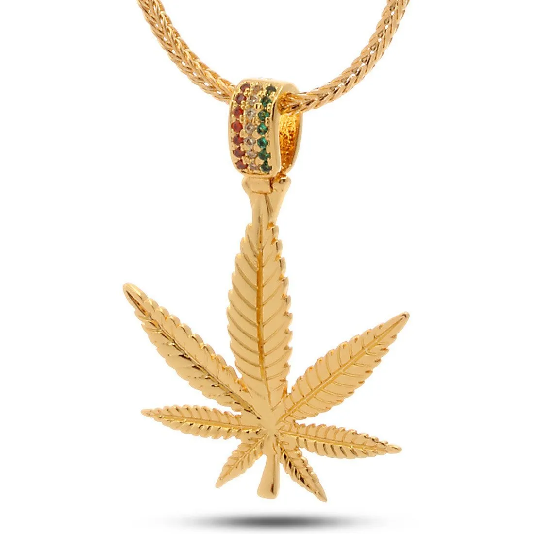 Rasta Weed Leaf Necklace