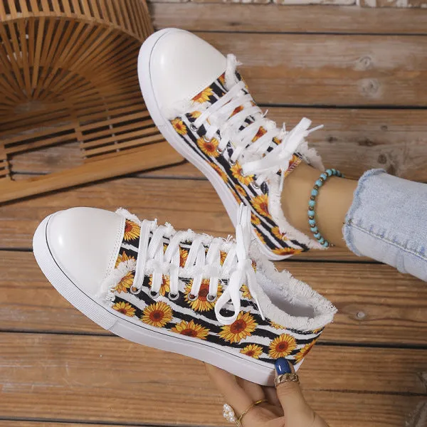 sealbeer - Halloween Yellow Casual Daily Patchwork Printing Round Comfortable Shoes