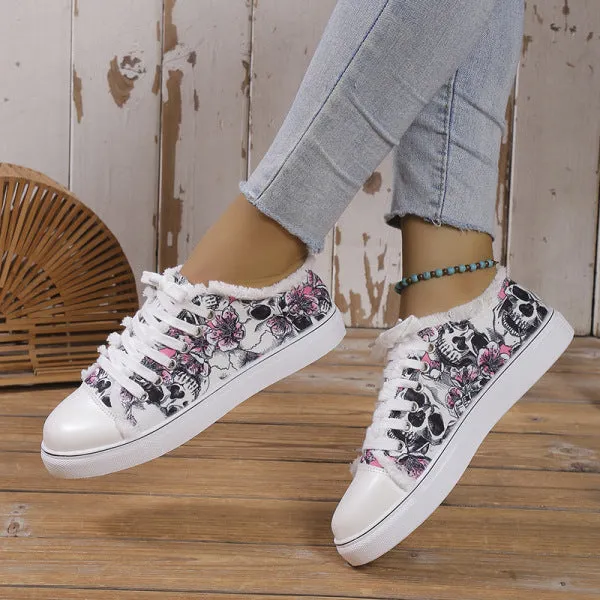 sealbeer - Halloween Yellow Casual Daily Patchwork Printing Round Comfortable Shoes