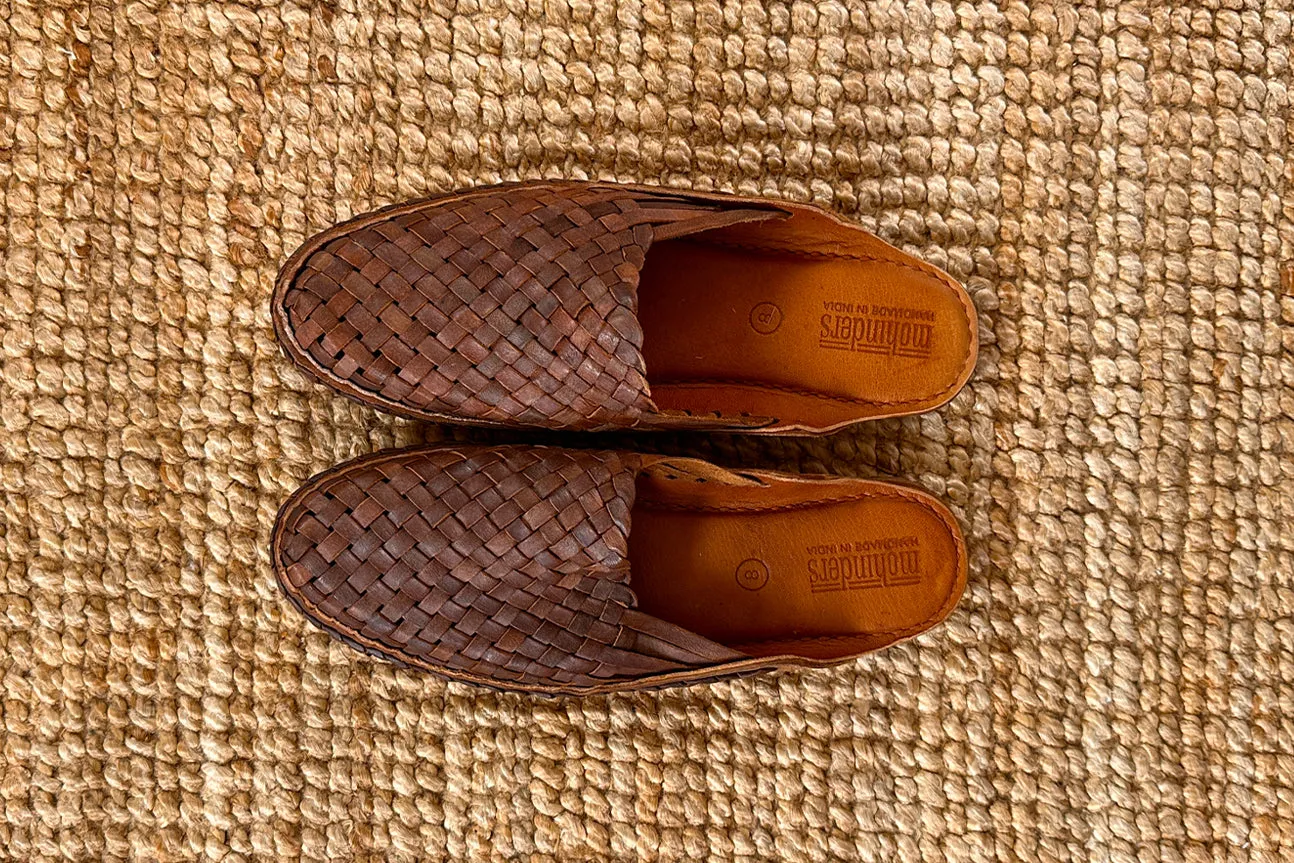 Seconds: Men's Woven City Slipper in Walnut