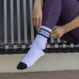 Senita Crew Socks - White/Black