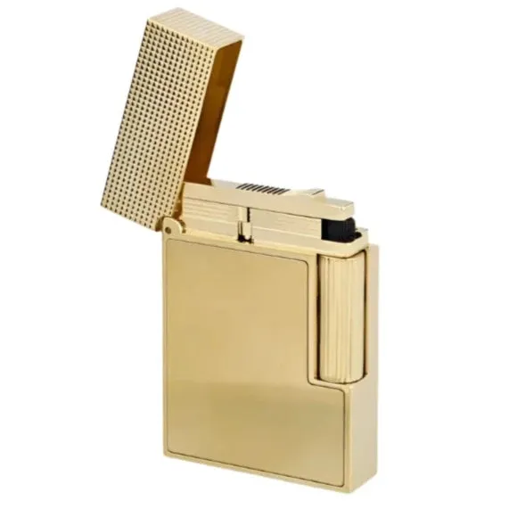 S.T. Dupont Line 2 Small Brushed Yellow Gold Lighter