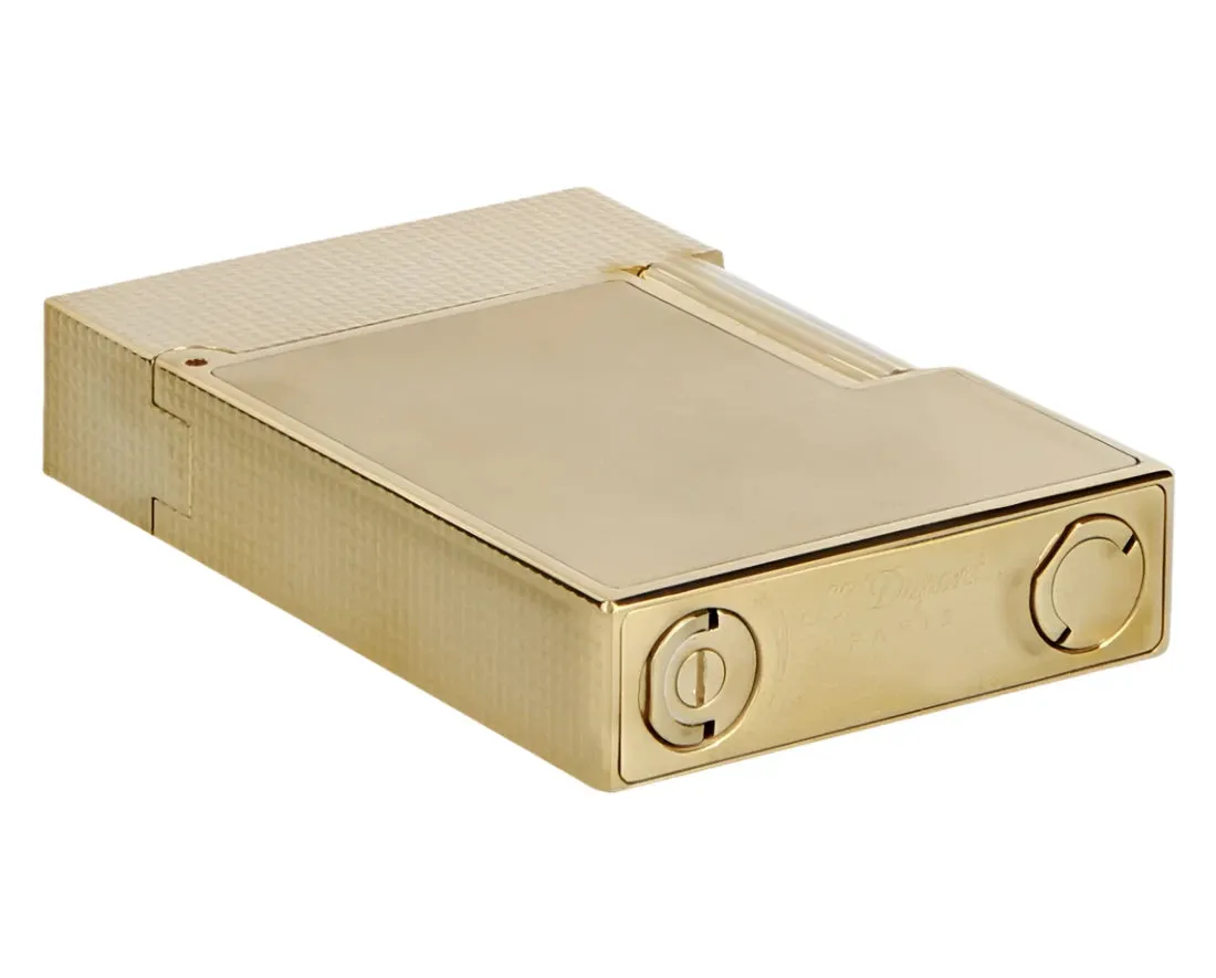 S.T. Dupont Line 2 Small Brushed Yellow Gold Lighter