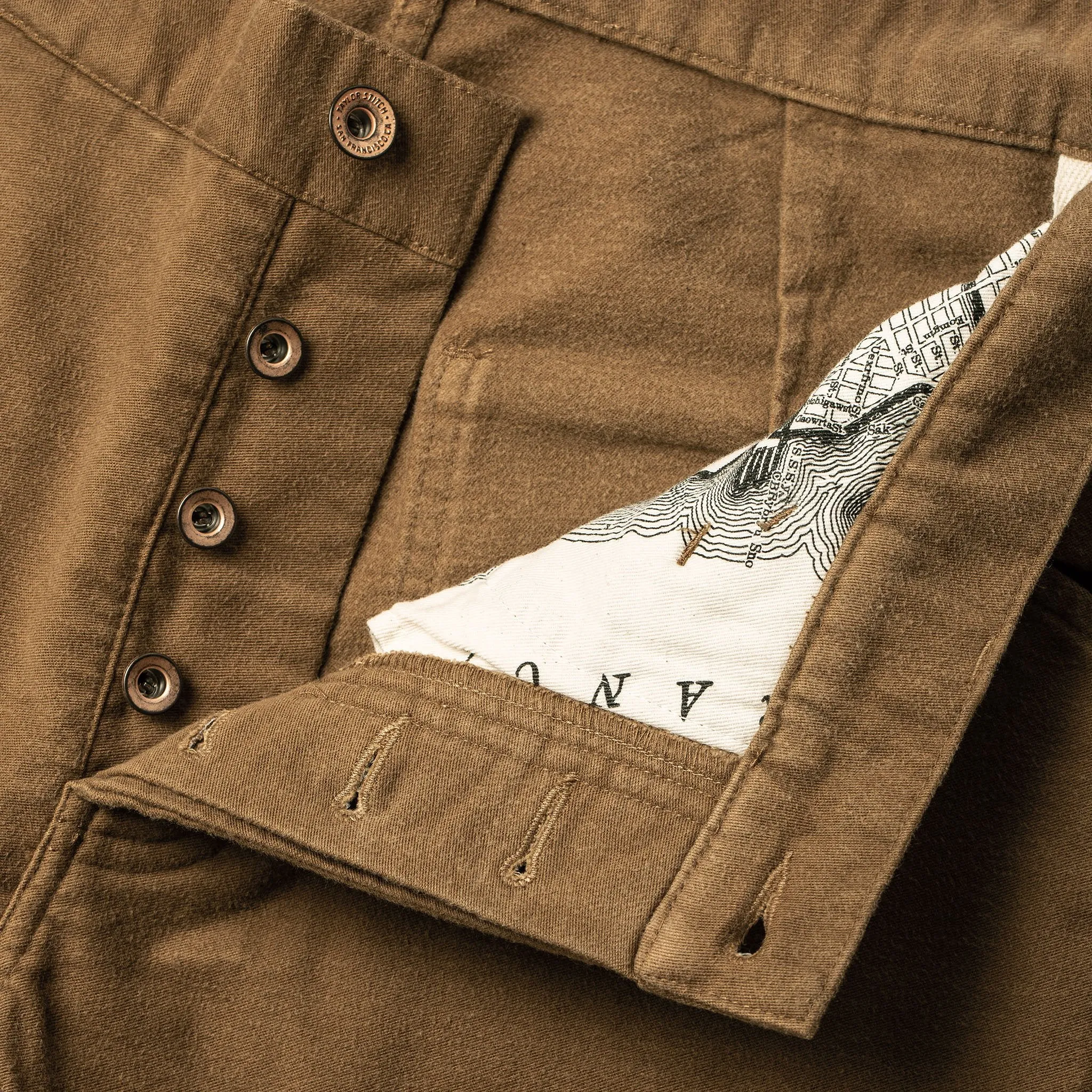 The Camp Pant in British Khaki Moleskin