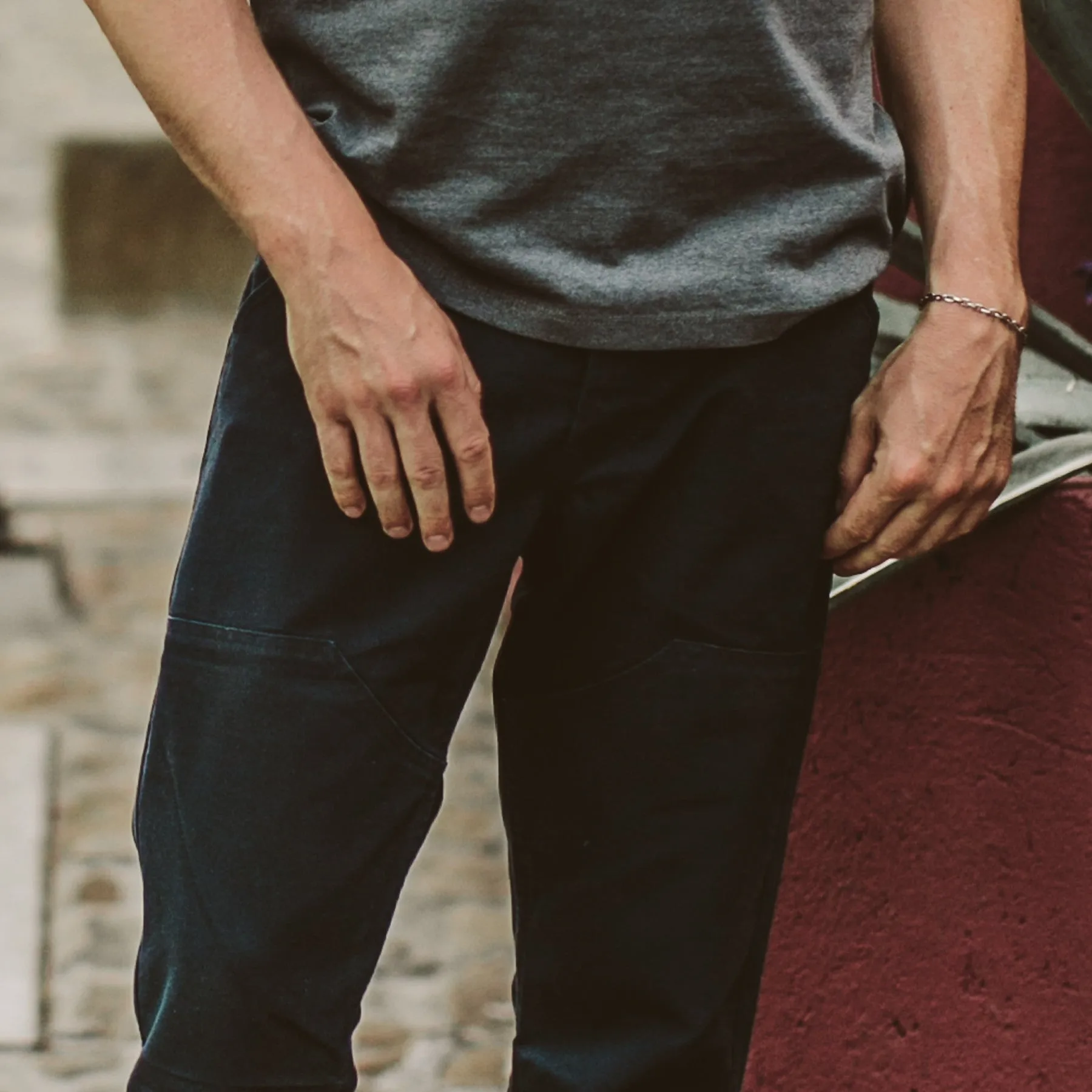 The Chore Pant in Washed Navy