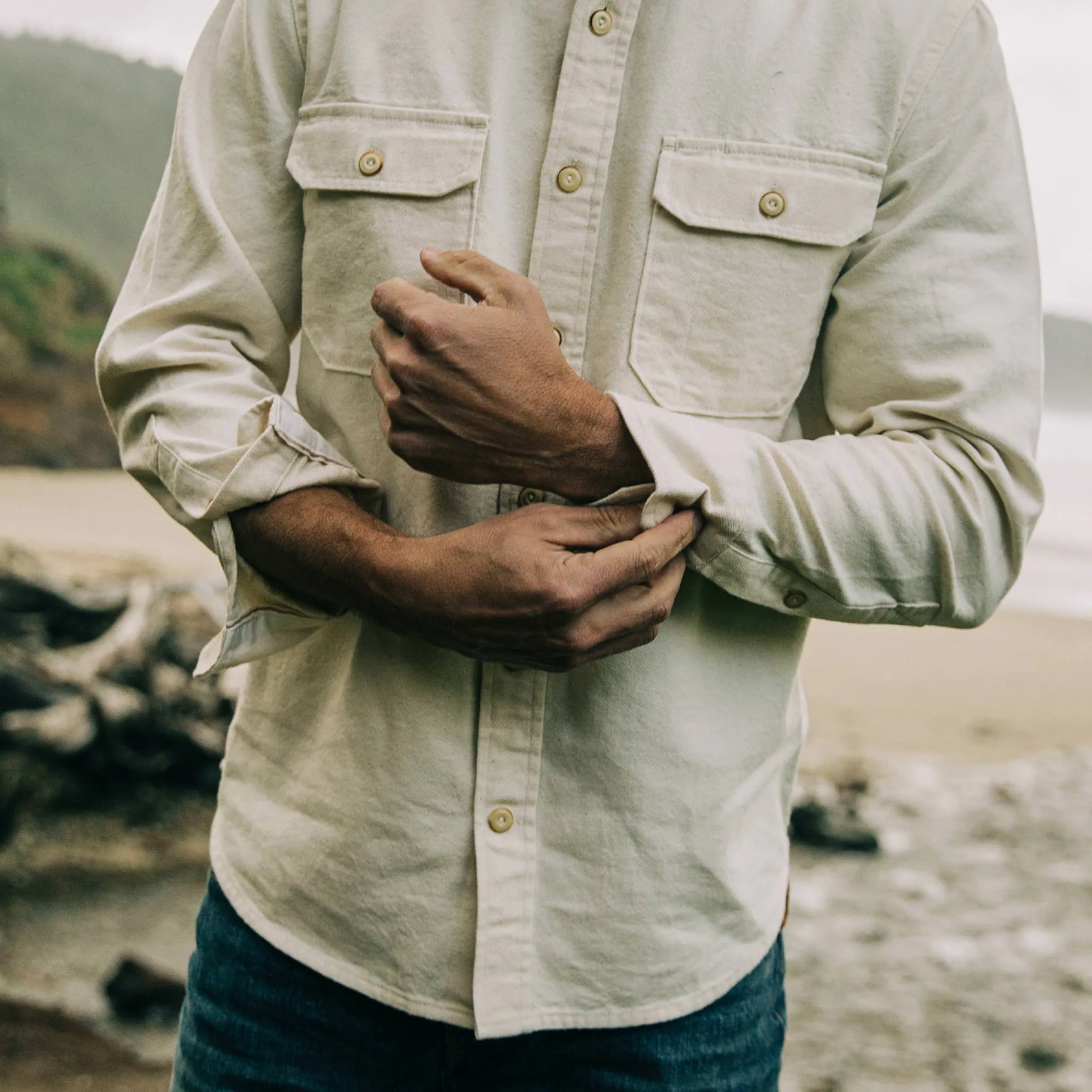 The Division Shirt in Natural Selvage