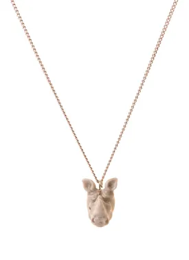 Tiny Rhino Head Necklace