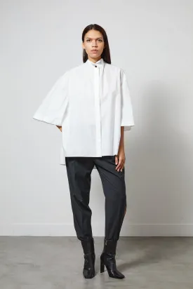 TUXEDO white - oversized cotton shirt