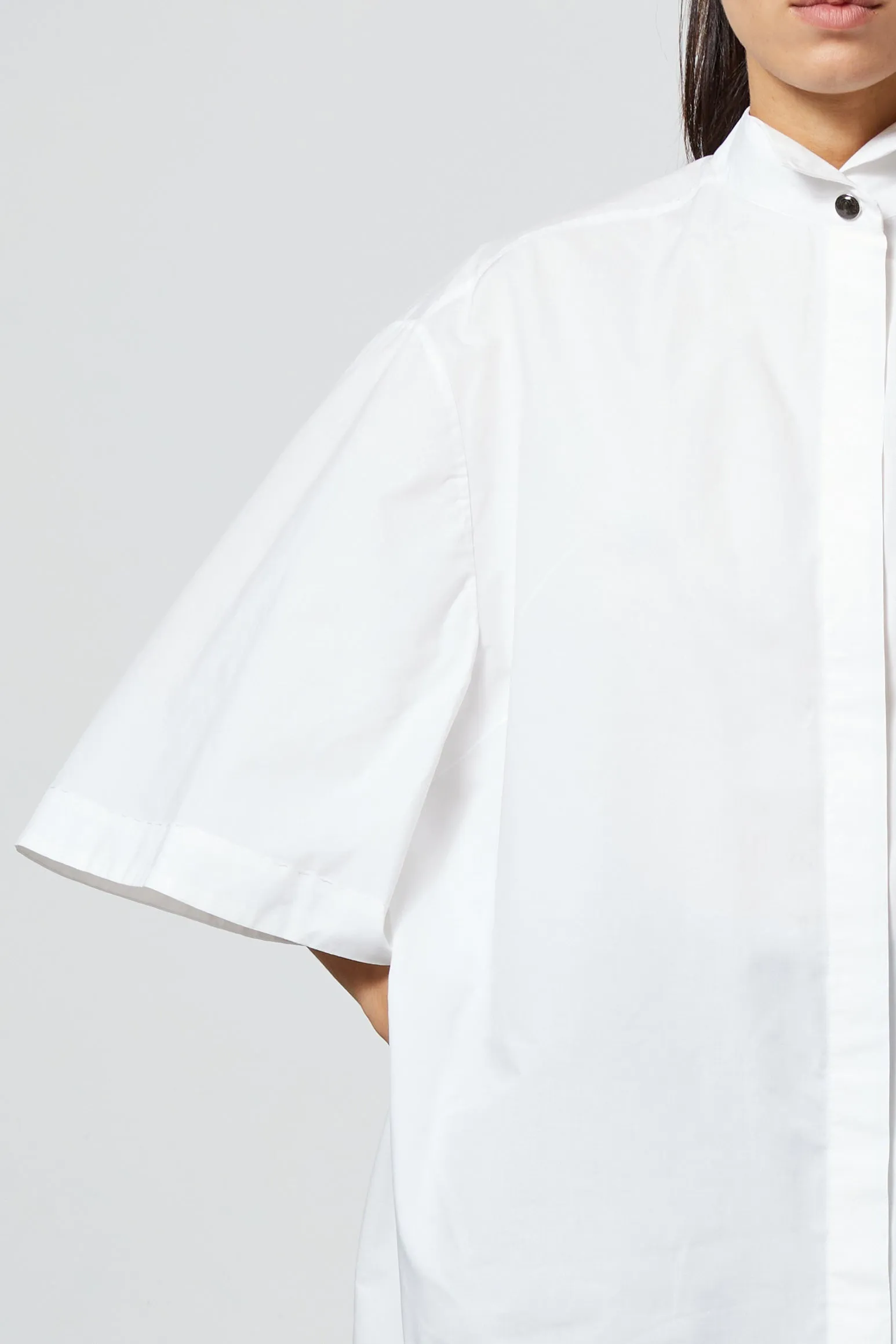 TUXEDO white - oversized cotton shirt