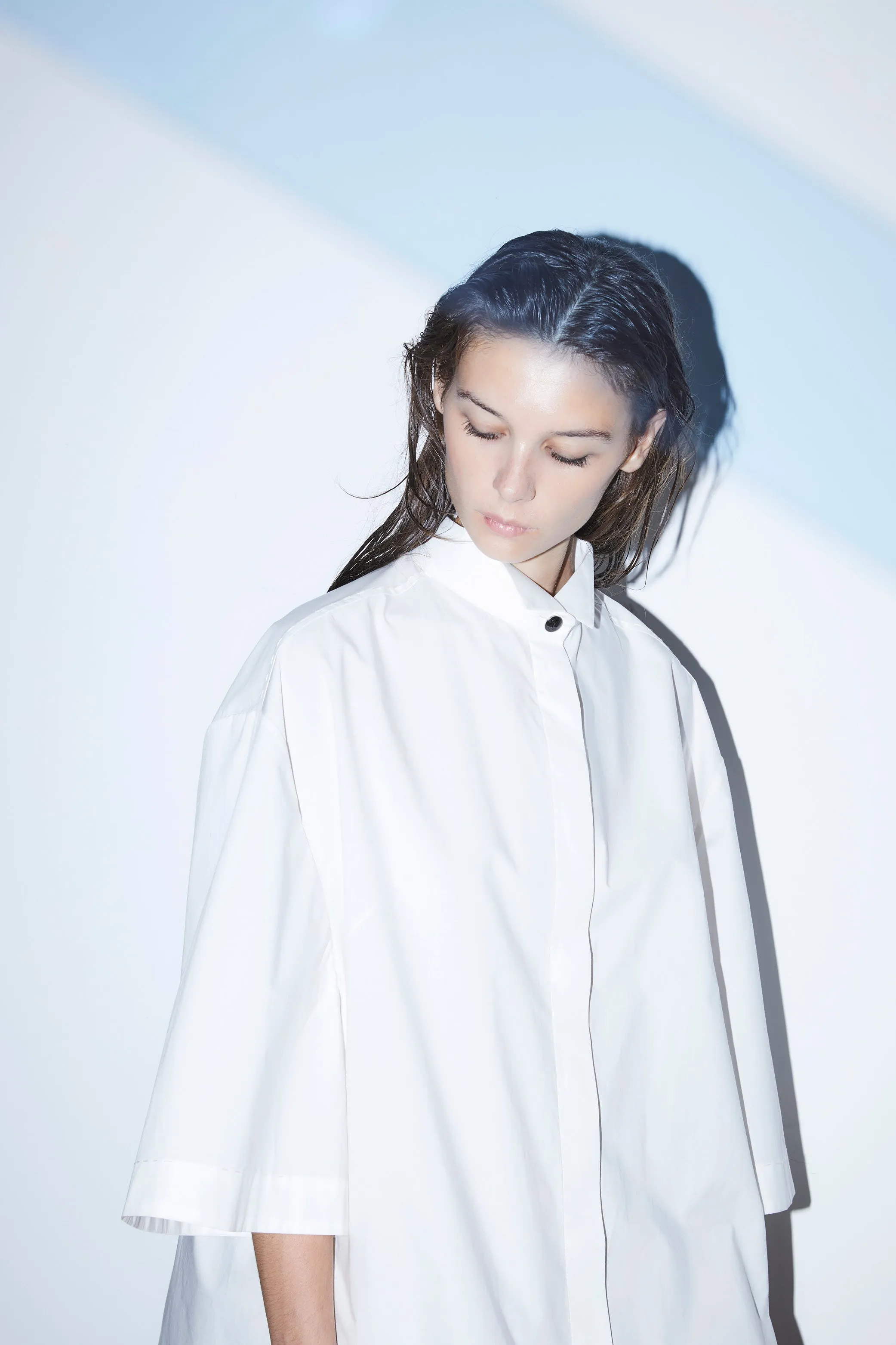 TUXEDO white - oversized cotton shirt