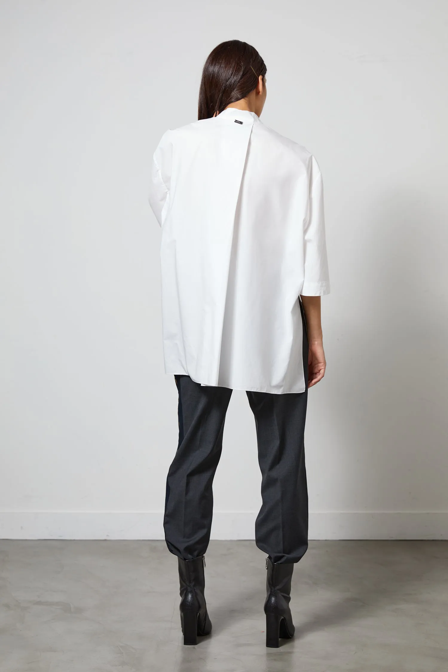 TUXEDO white - oversized cotton shirt