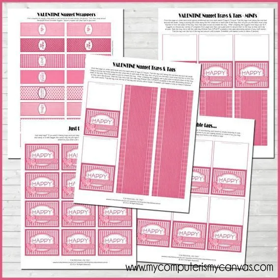 Valentine's Day Nugget Wrappers PRINTABLE