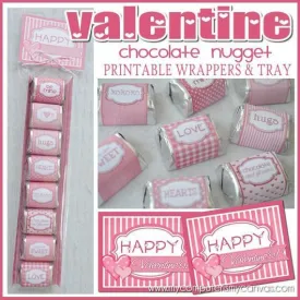 Valentine's Day Nugget Wrappers PRINTABLE