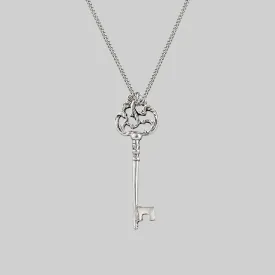 VERONA. Skeleton Key Necklace - Silver