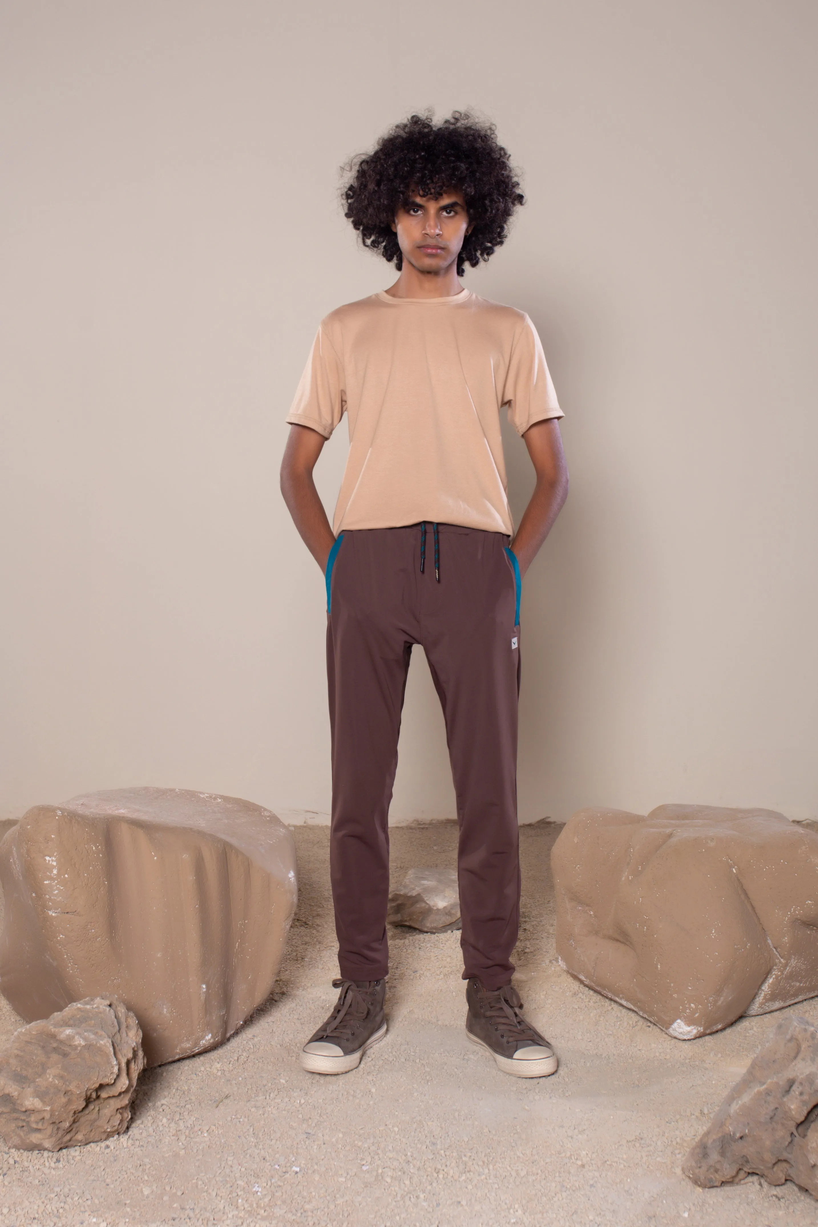 VOLO Bamboo Tee Beige "Mountain Birds" 2.0