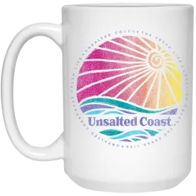 Wave Circle 15 oz. White Mug