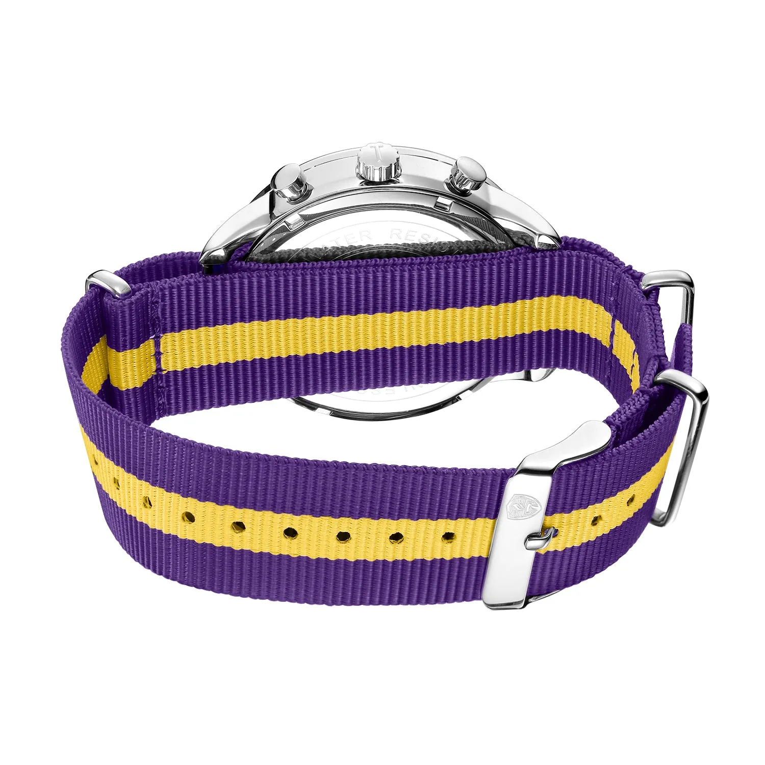 White & Silver - Purple & Gold Canvas Band