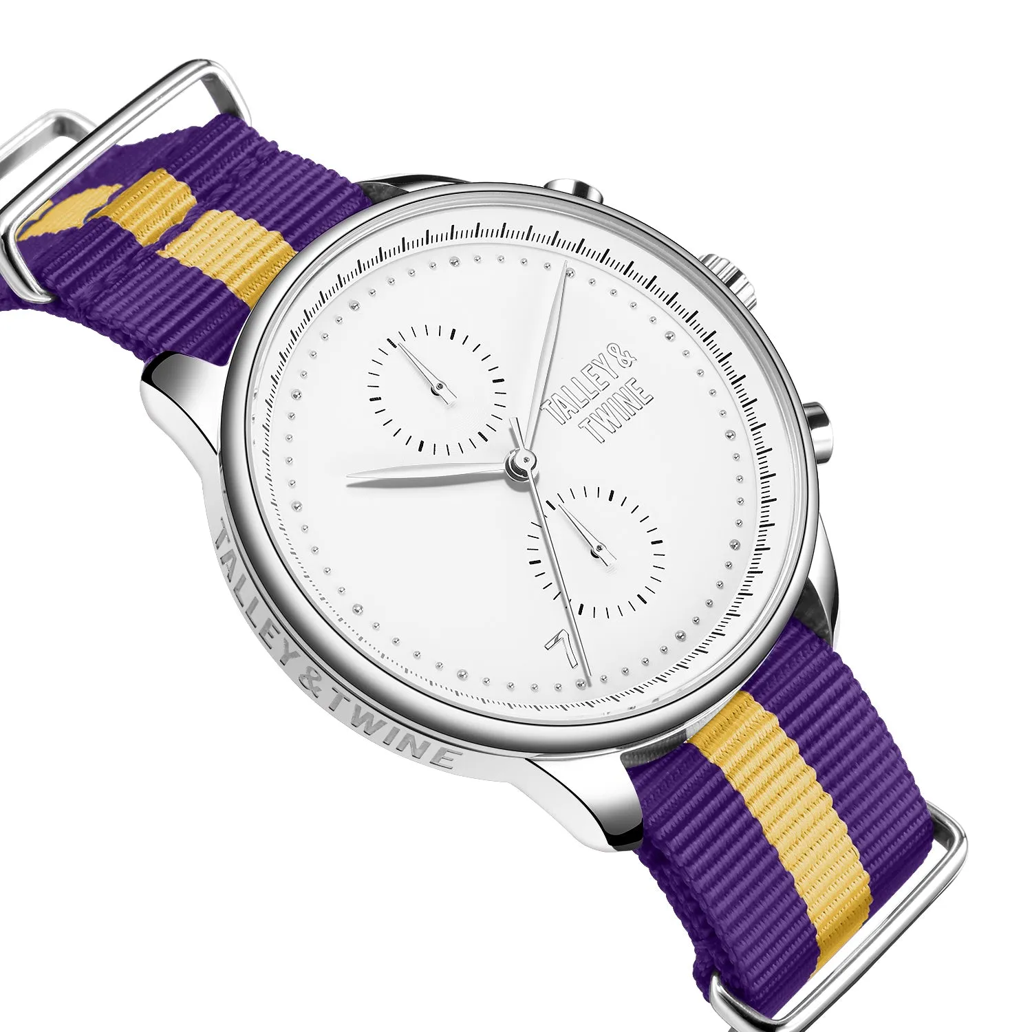 White & Silver - Purple & Gold Canvas Band