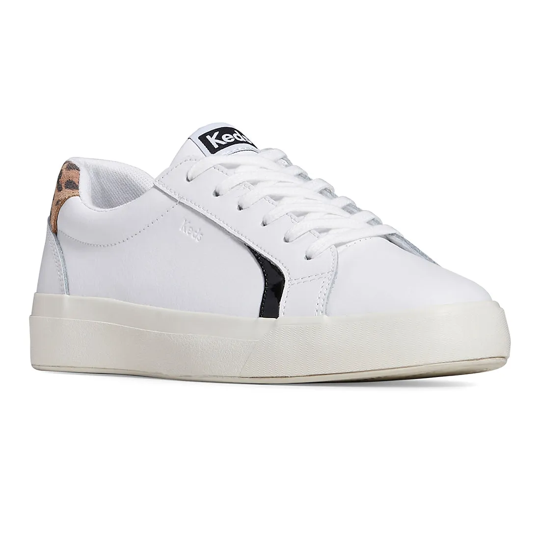 Women's Pursuit Leather Leo Sneaker White/Tan (WH67811)