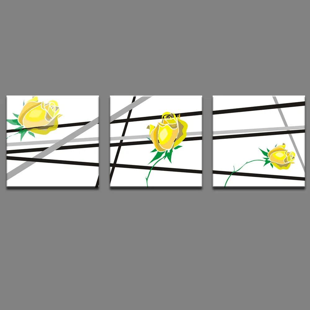 Yellow Flowers, Black Lines