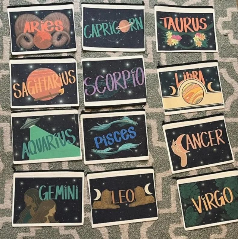 Zodiac pouches